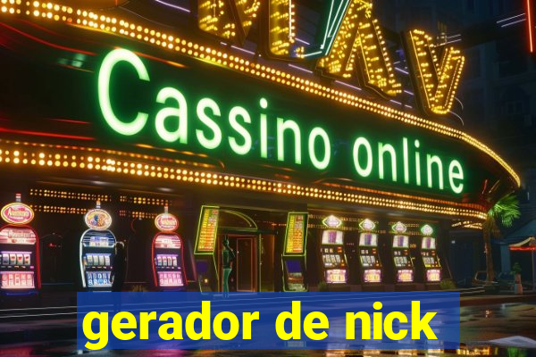 gerador de nick